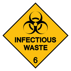 Infectious Waste Label Symbol Sign ,Vector Illustration, Isolate On White Background Label .EPS10