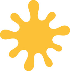 Flat Aesthetic Yellow Splatter Shape Isolated Element Graphic Illustration