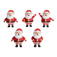 Fototapeta premium santa claus and snowman