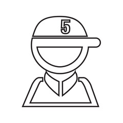 Jockey icon with number five