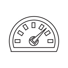 Speed gauge line art icon
