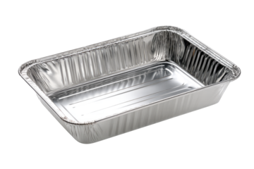 Rectangular Aluminum Baking Tray isolated on transparent background Remove png, Clipping Path, pen tool