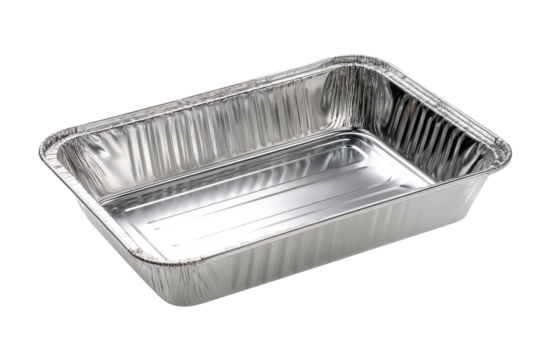 Rectangular Aluminum Baking Tray isolated on transparent background Remove png, Clipping Path, pen tool