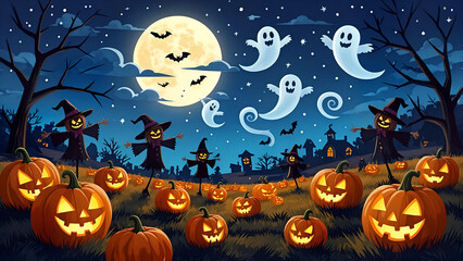 haunted pumpkin patch  Ghostly