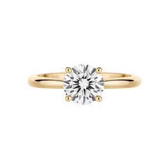 Elegant Solitaire Diamond Ring in Yellow Gold