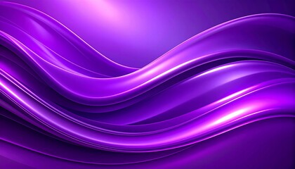 Abstract image of flowing, glossy purple waves with highlights