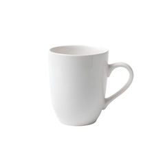 Simple White Ceramic Mug on Black Background