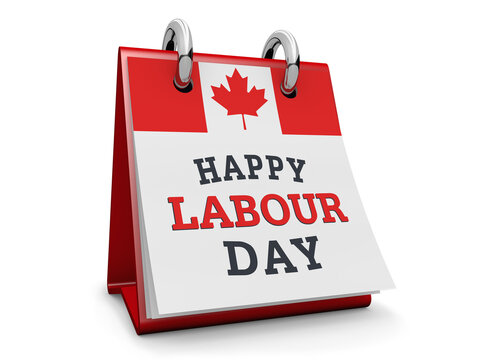 Happy Labour Day Canadian Holiday Calendar Page