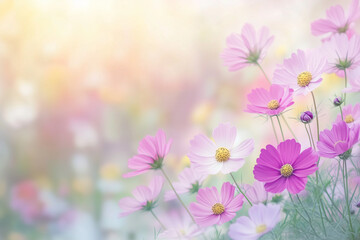 テキストスペース付きのコスモス背景