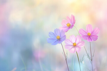 テキストスペース付きのコスモス背景