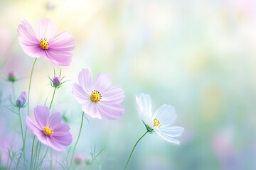 テキストスペース付きのコスモス背景