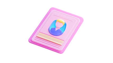 ID card driver license plastic card badge icon on white background