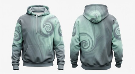 Storm-Inspired Hoodie Mockup with Abstract Fluid Art