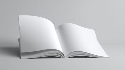 Blank open book mockup