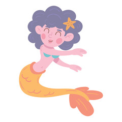 Elegant Underwater Mermaid Silhouette for Graphic Design