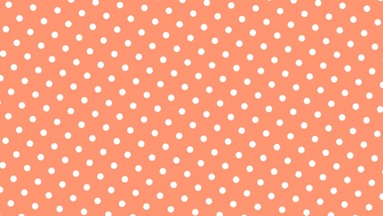 Polka dot pattern with orange background