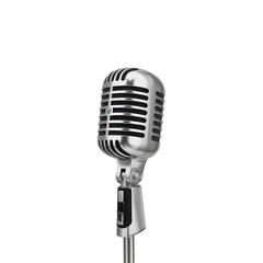 Vintage Microphone on white Background