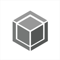 Cube icon isolated on white background. Cube icon in trendy design style for web site and mobile app. Cube vector icon modern and simple symbol.