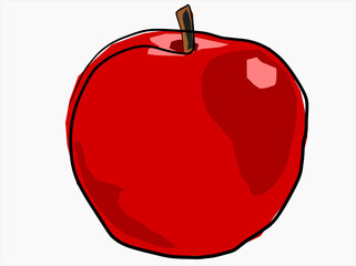 Apple is in continuous line drawing on a white background.