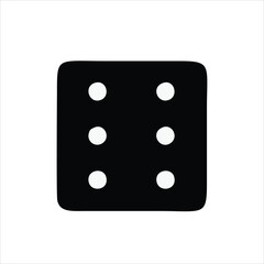 Dice icon isolated on white background. Dice icon simple sign. Dice icon trendy and modern symbol for graphic and web design.