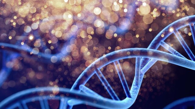 DNA  Helix spiral abstract molecule structure