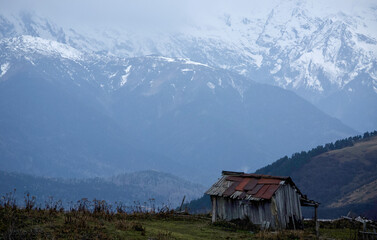 hut in the mountains of Georgia