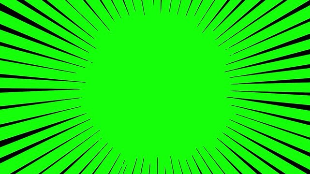 Radial Comic Lines Loop Animation with Black Strokes