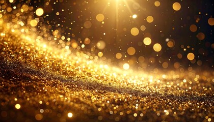 Obraz premium ゴールドに輝くステージとスポットライトが演出する華やかな空間