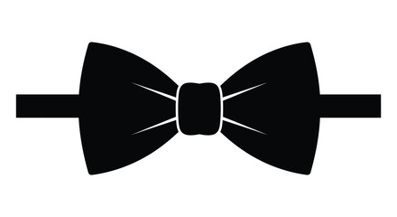 A black bow tie on a white background for formal events and fashion