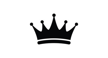 A black crown icon on a white background