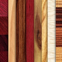 Vertical stripes of various wood grain textures and colors