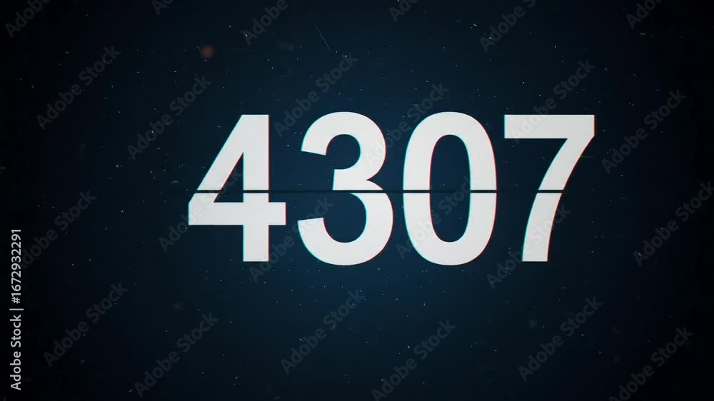 Poster digital display number 4307 abstract background
