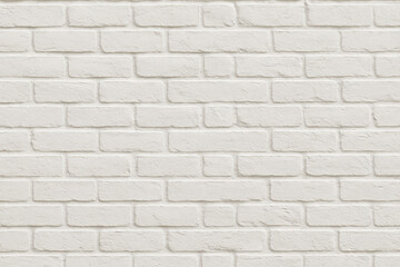 Fototapeta premium Clean, white brick wall with smooth texture creates minimalist backdrop, perfect for various design projects. uniformity and simplicity evoke sense of calm and elegance