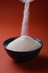 Indian food called Rava barik, ingredient for making sweet rava Laddu or for making snacks called snacks upama 