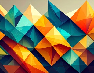 Abstract geometric shapes in vibrant colors