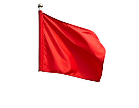  Professional Red Soccer Corner Flag, isolated on transparent background PNG