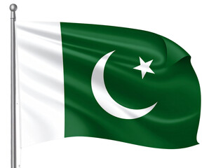 Curled Corner Pakistan Flag Vector, Stylized Fold Effect, isolated on transparent background PNG