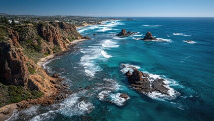 Obraz premium Ocean Coastline View