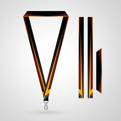 lanyard design with yellow stripes