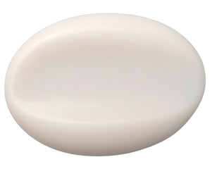 Creamy Oval Object, Front View, isolated on transparent background PNG