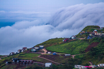 Fototapeta premium landscape with mountains and clouds