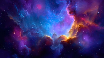 The cosmic backdrop of nebulae and stars creates an otherworldly atmosphere for product displays, offering space-themed visuals that are perfect for tech gadgets or futuristic designs.