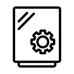 Smart Mirror Settings Line Icon of Smart Mirror Interfaces Icon Set