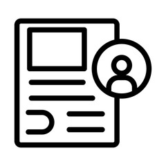 User Profile News Line Icon of Personalized News Feeds Icon Set