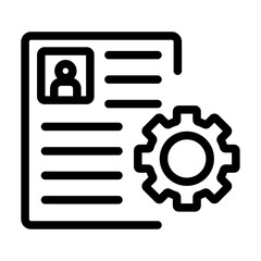 Customized News Settings Line Icon of Personalized News Feeds Icon Set