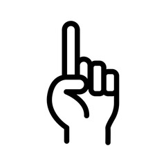 Raise Hand to Speak Line Icon of Silent Communication Tools Icon Set