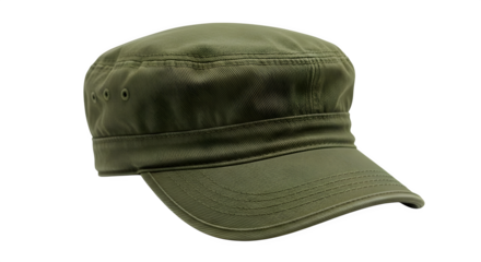 Olive green army style cap for fashion and outdoor wear