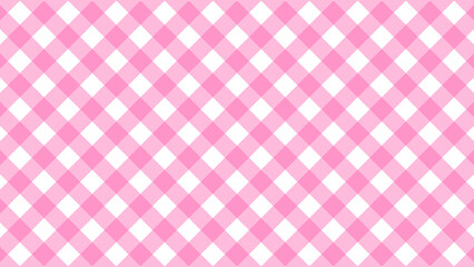 Aesthetic background of the smooth pink gingham pattern