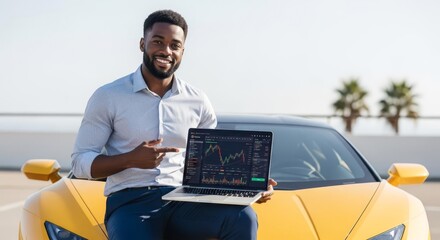 Investor Trading Stocks in Lamborghini