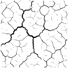 Dry cracked ground texture, drought impact, natural abstract pattern
